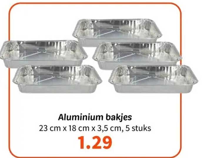 Aluminium bakjes