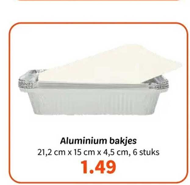 Aluminium bakjes