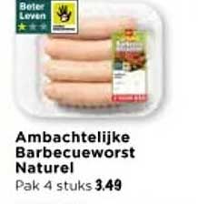 Ambachtelijke Barbecueworst Naturel