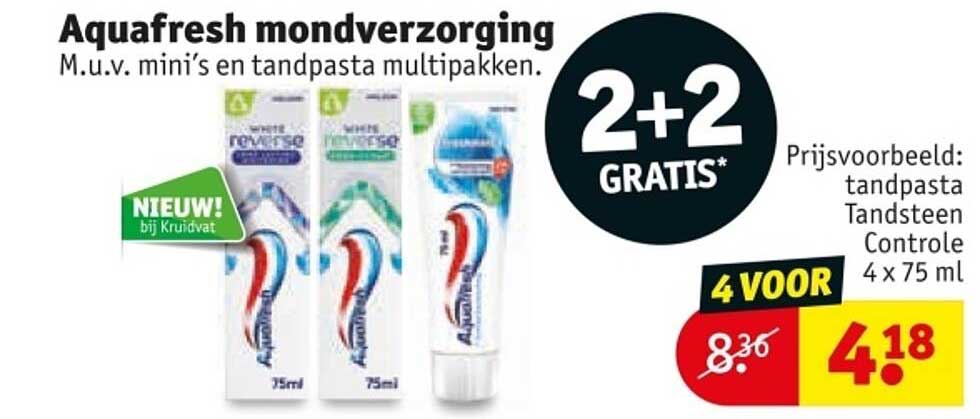 Aquafresh mondverzorging M.u.v. mini's en tandpasta multipakken.