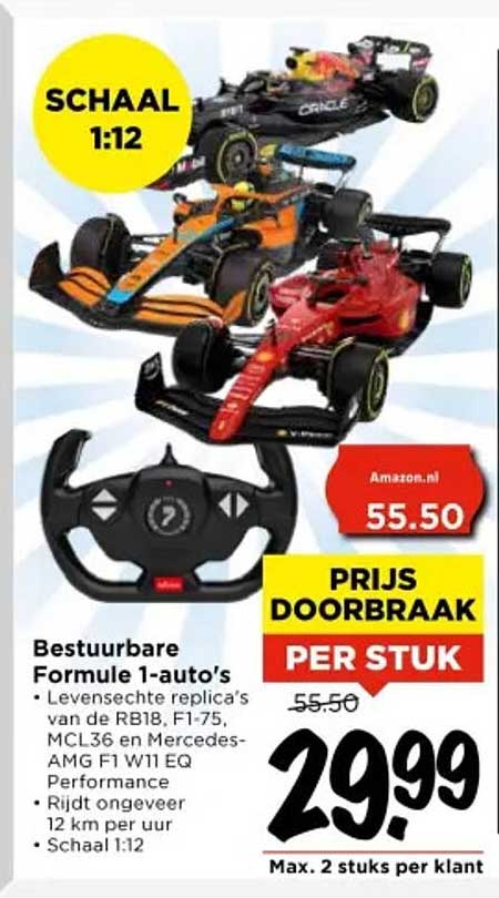 Bestuurbare Formule 1-auto's