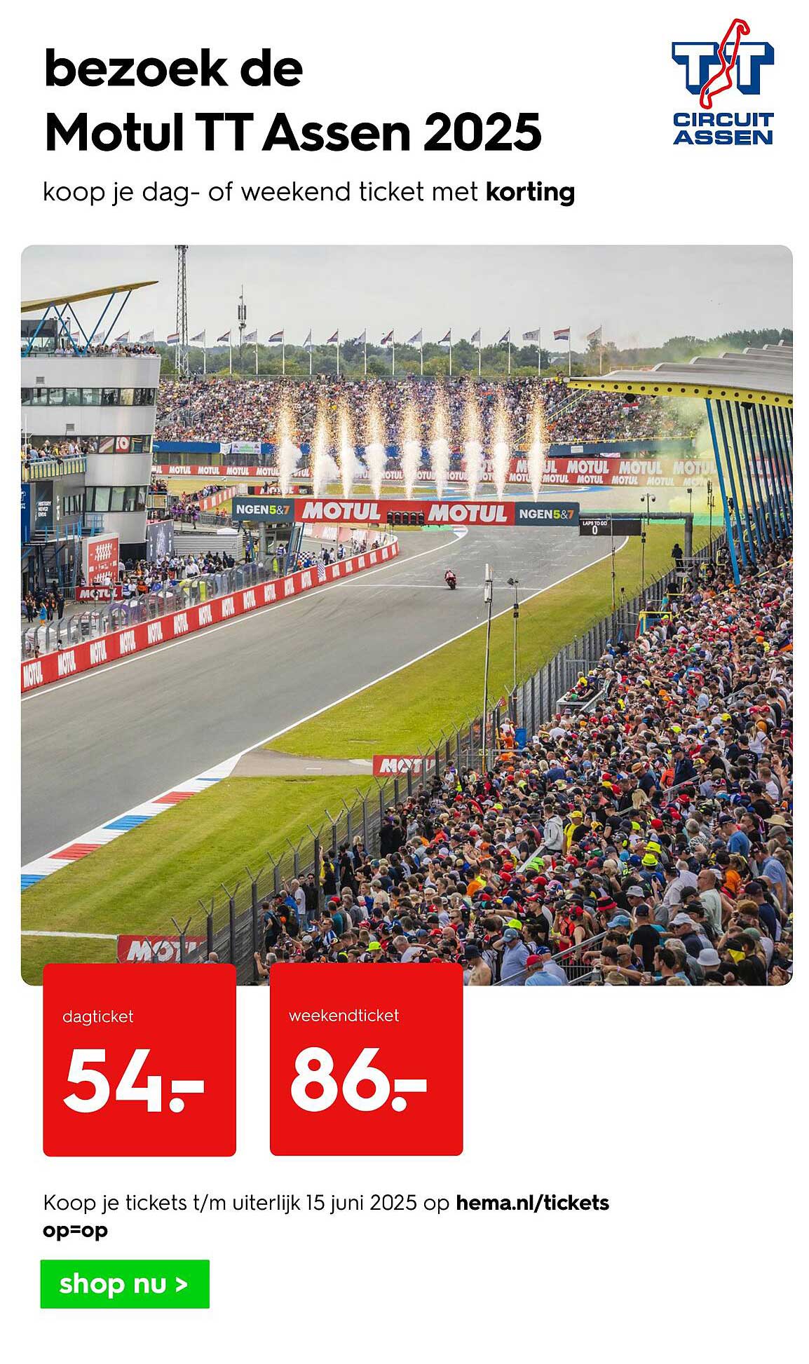 bezoek de Motul TT Assen 2025 koop je dag- of weekend ticket met korting