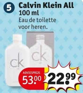 Calvin Klein All 100 ml Eau de toilette voor heren.