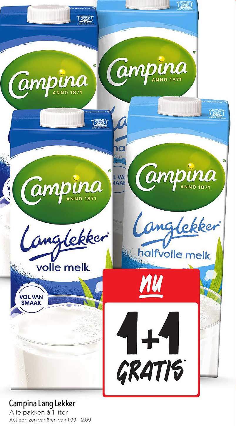 Campina Lang Lekker - Alle pakken à 1 liter