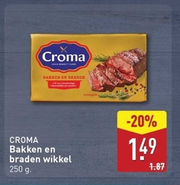 CROMA Bakken en braden wikkel 250 g.