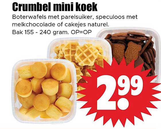 Crumbel mini koek