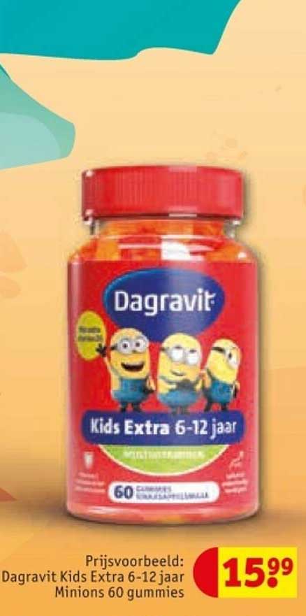 Dagavit Kids Extra 6-12 jaar Minions 60 gummies