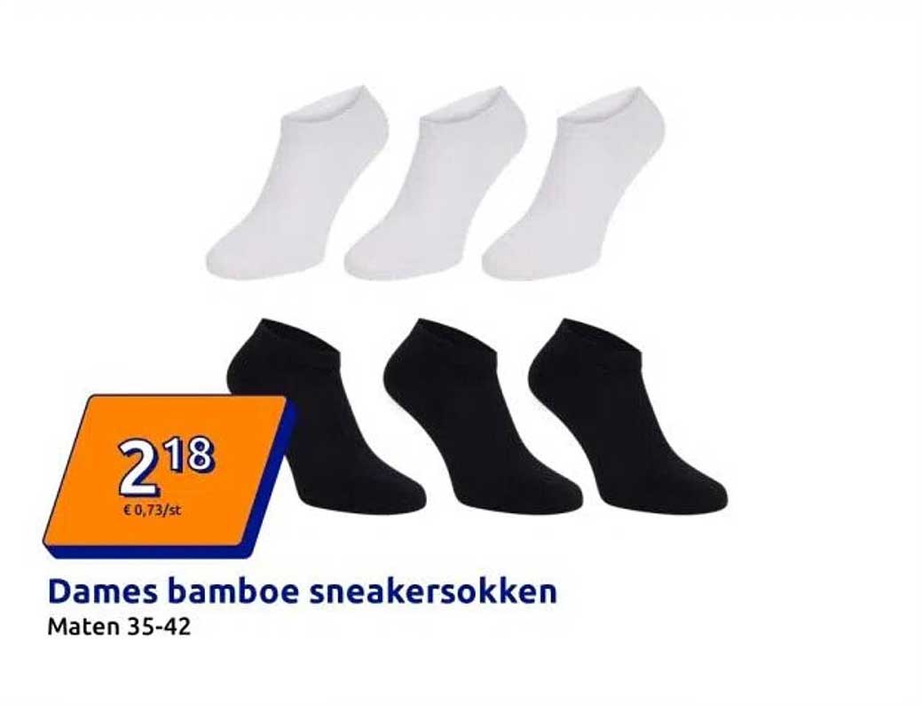 Dames bamboe sneakersokken