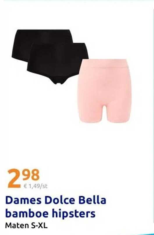 Dames Dolce Bella bamboe hipsters