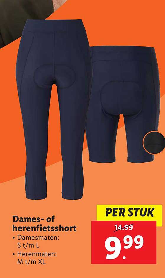 Dames- of herenfietsshort