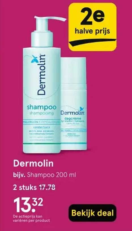 Dermolin bijv. Shampoo 200 ml