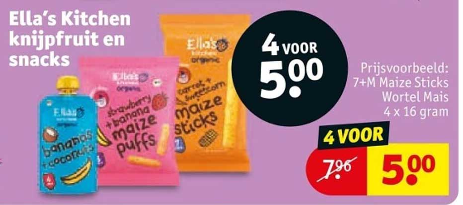 Ella’s Kitchen knijpfruit en snacks