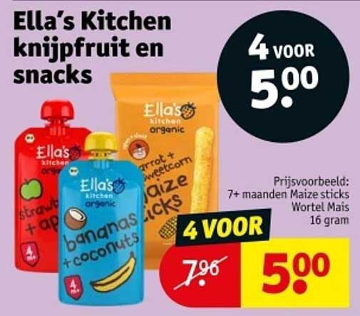 Ella's Kitchen knijpfruit en snacks