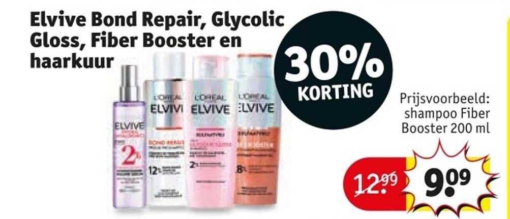 Elvive Bond Repair, Glycolic Gloss, Fiber Booster en haarkuur