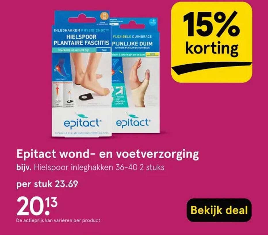 Epitact wond- en voetverzorging bijv. hielspoor inlegzolen 36-40 2 stuks