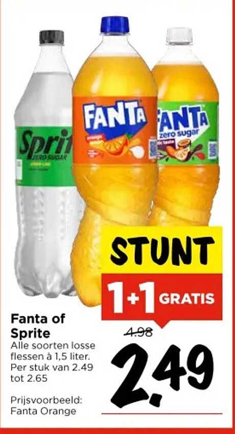 Fanta of Sprite - 1+1 GRATIS