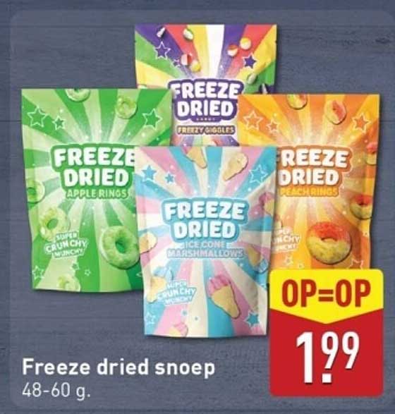 Freeze dried snoep