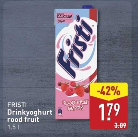 FRISTI Drinkyoghurt rood fruit 1.5 l