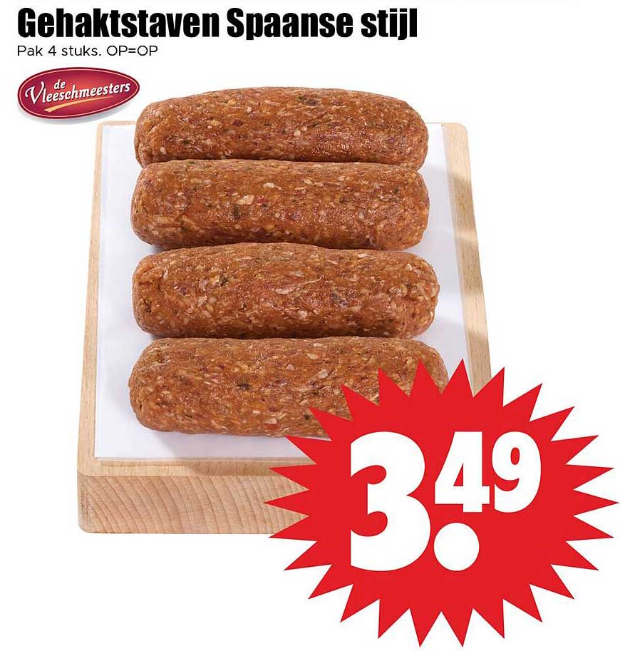 Gehaktstaven Spaanse stijl