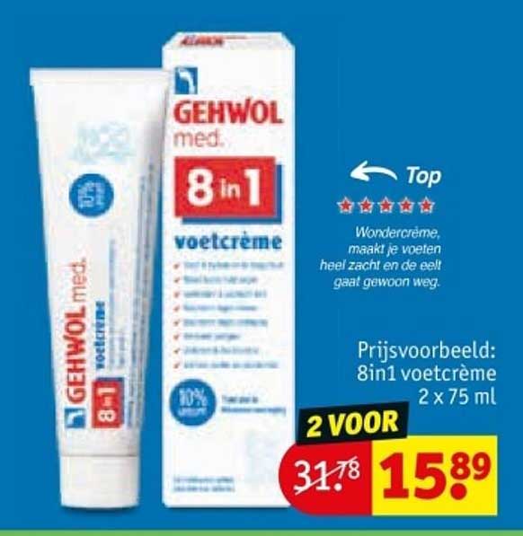 Gehwol med. 8 in 1 voetcrème 2 x 75 ml