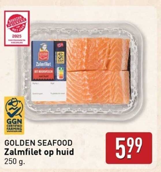 GOLDEN SEAFOOD Zalmfilet op huid 250 g