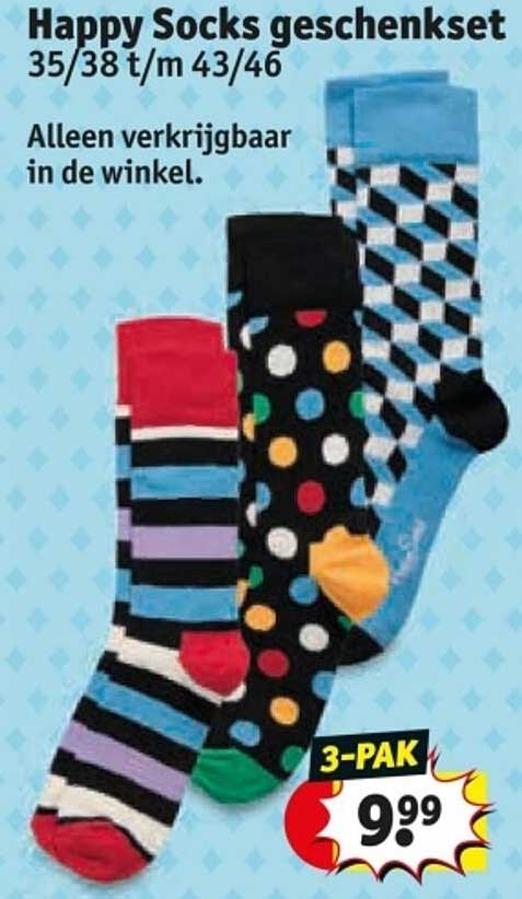 Happy Socks geschenksset 35/38 t/m 43/46