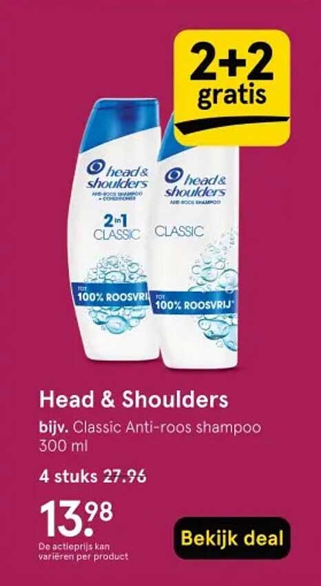 Head & Shoulders bijv. Classic Anti-roos shampoo 300 ml
