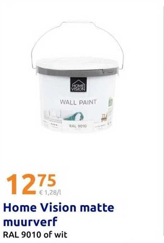 Home Vision matte muurverf RAL 9010 of wit