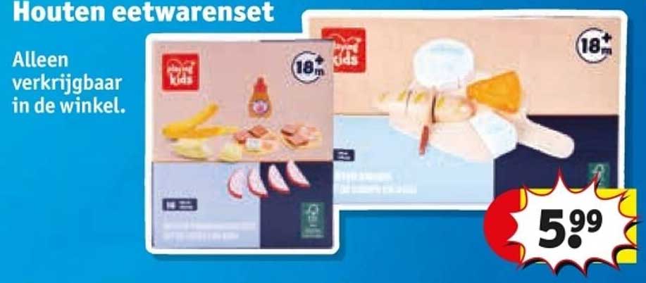 Houten eetwarenset