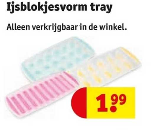 Ijskblokjesvorm tray