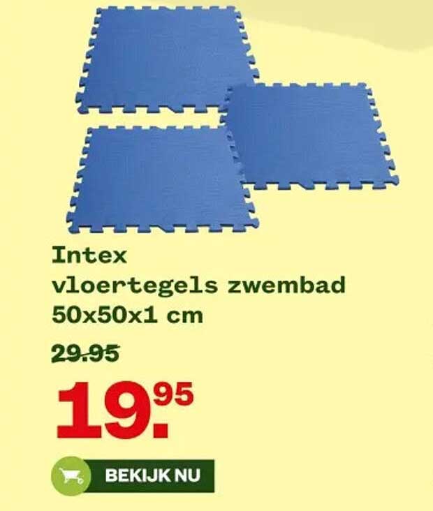 Intex vloertegels zwembad 50x50x1 cm