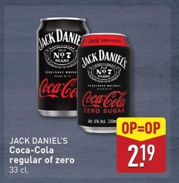 JACK DANIEL'S Coca-Cola regular of zero 33 cl.