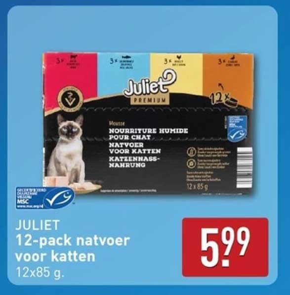JULIET 12-pack natvoer voor katten