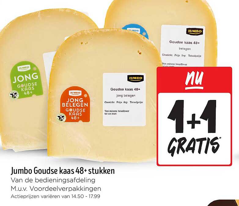 Jumbo Goudse kaas 48+ stukken