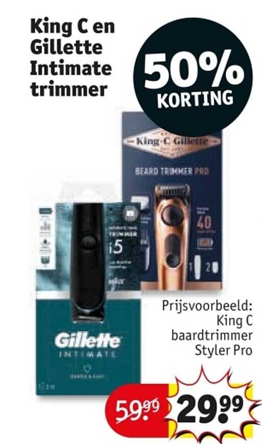 King C en Gillette Intimate trimmer
