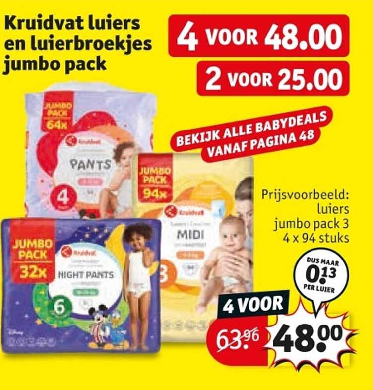 Kruidvat luiers en luierbroekjes jumbo pack