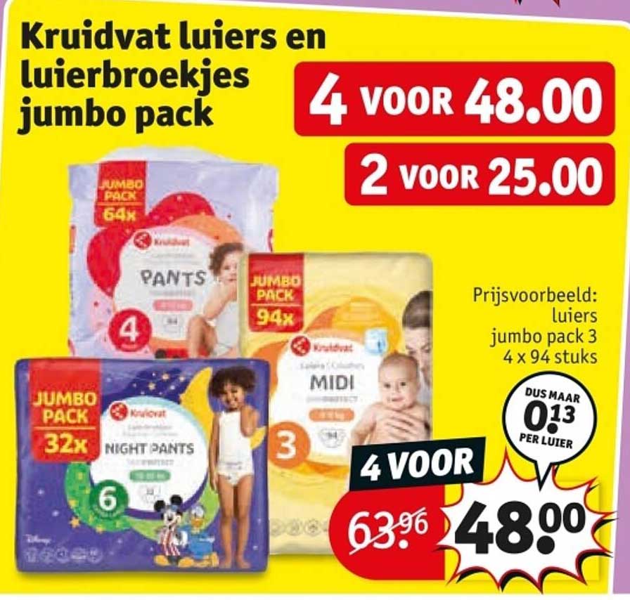Kruidvat luiers en luierbroekjes jumbo pack