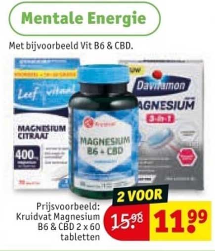 Kruidvat Magnesium B6 & CBD 2 x 60 tabletten