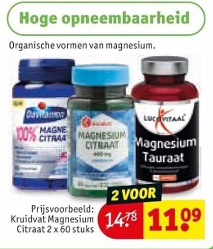 Kruidvat Magnesiumcitraat 2 x 60 stuks