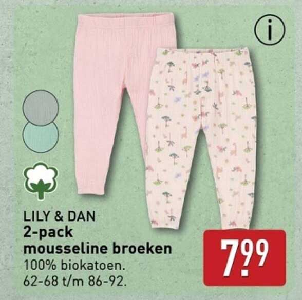 LILY & DAN 2-pack mousseline broeken