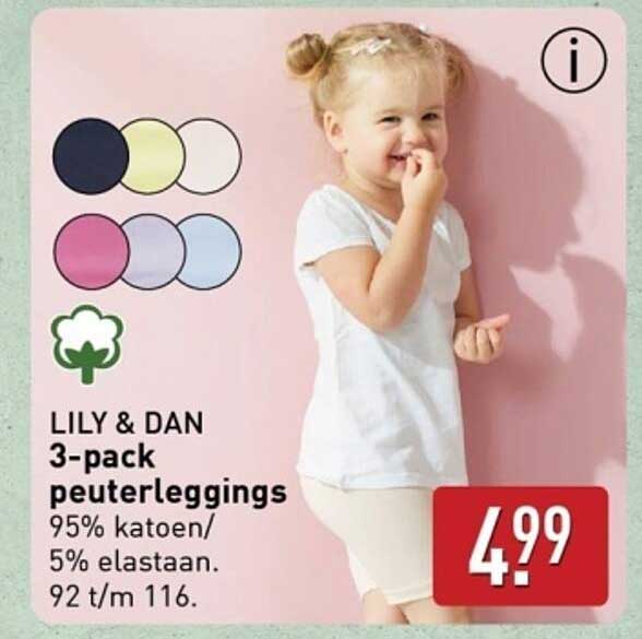 LILY & DAN 3-pack peuterleggings