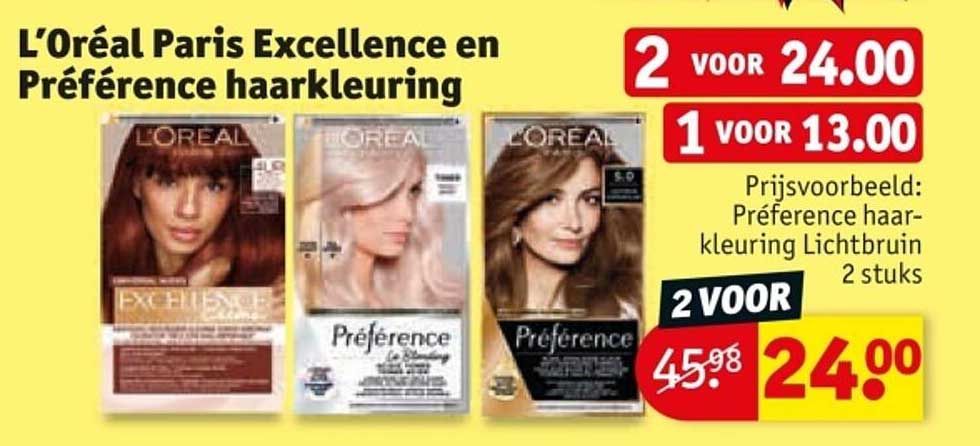 L’Oréal Paris Excellence en Pr&eacute;f&eacute;rence haarkleuring