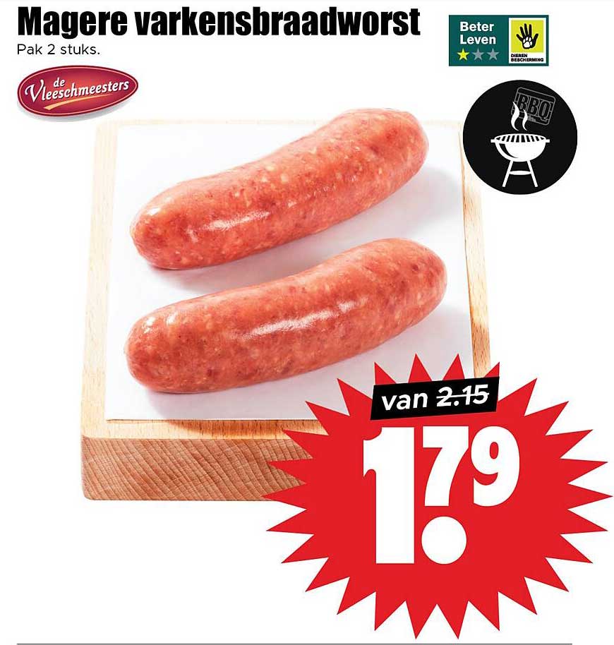 Magere varkensbraadworst
