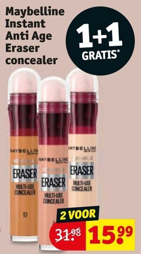 Maybelline Instant Anti Age Eraser concealer 1+1 GRATIS*