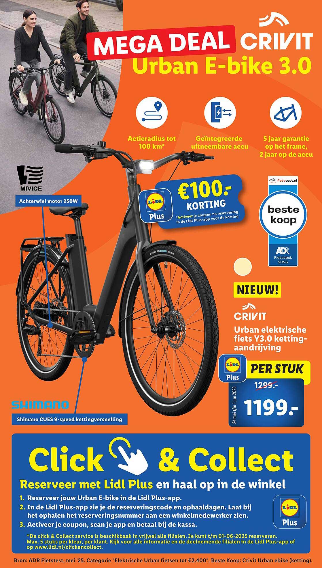 MEGA DEAL Crivit Urban E-bike 3.0