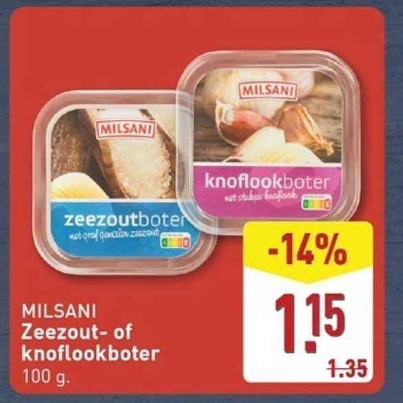 MILSANI Zeezout- of knoflookboter