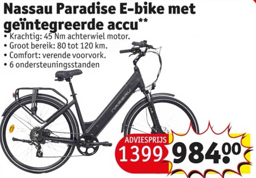 Nassau Paradise E-bike met geïntegreerde accu