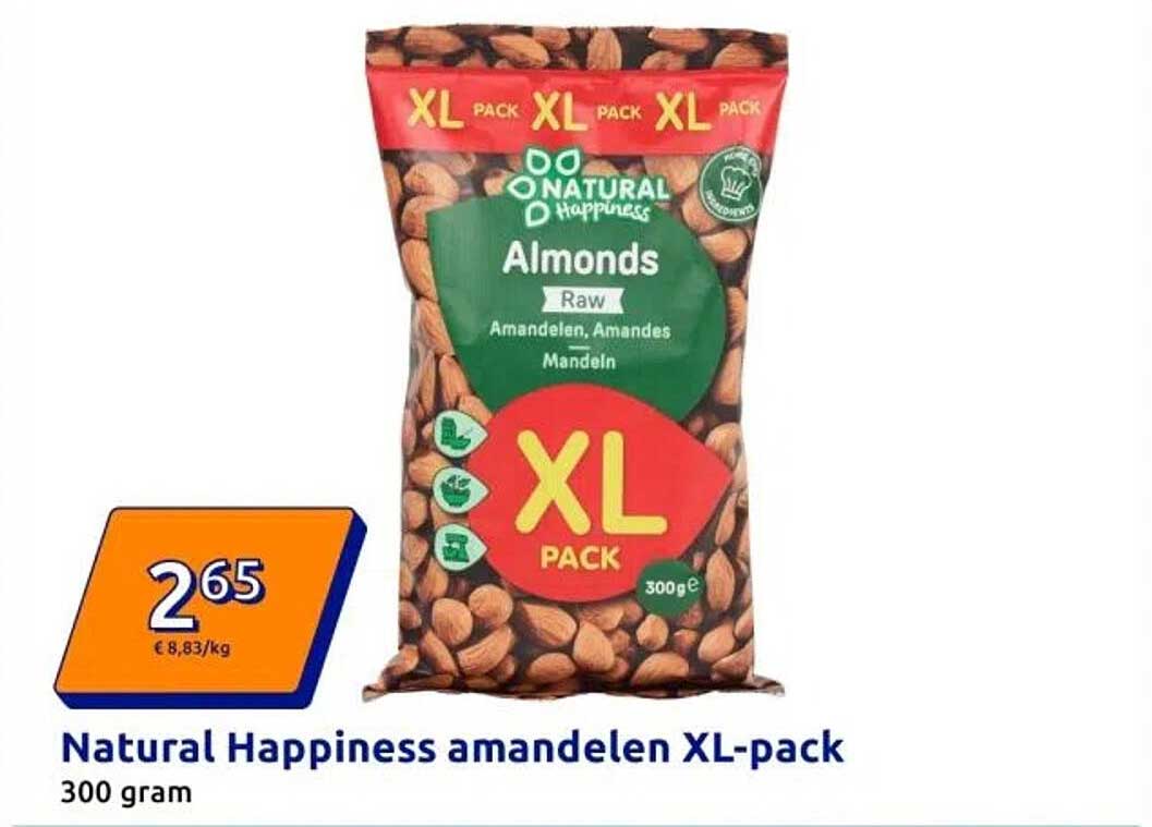 Natural Happiness amandelen XL-pack