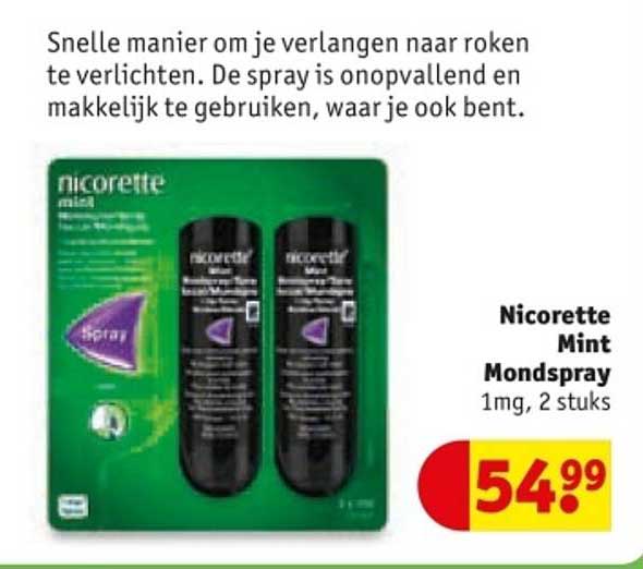 Nicorette Mint Mondspray 1mg, 2 stuks