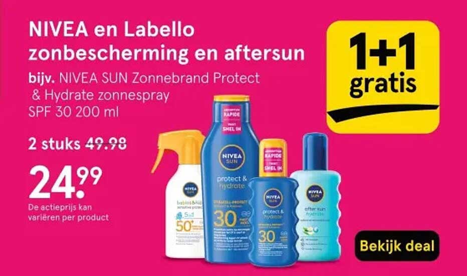 NIVEA en Labello zonbescherming en aftersun